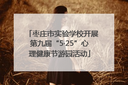 枣庄市实验学校开展第九届“5·25”心理健康节游园活动