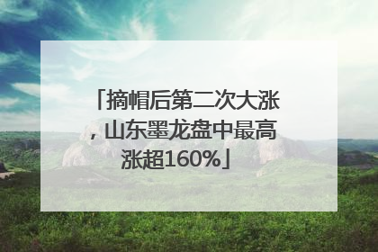 摘帽后第二次大涨，山东墨龙盘中最高涨超160%