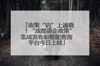 政策“码”上通晓！“成都惠企政策”集成发布和智能查询平台今日上线
