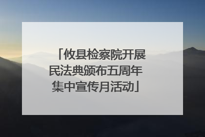 攸县检察院开展民法典颁布五周年集中宣传月活动