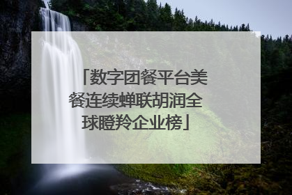 数字团餐平台美餐连续蝉联胡润全球瞪羚企业榜