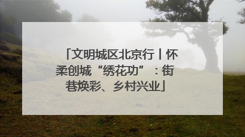 文明城区北京行丨怀柔创城“绣花功”：街巷焕彩、乡村兴业