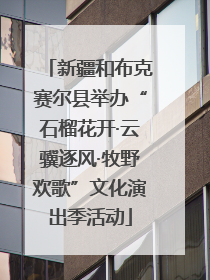 新疆和布克赛尔县举办“石榴花开·云骥逐风·牧野欢歌”文化演出季活动