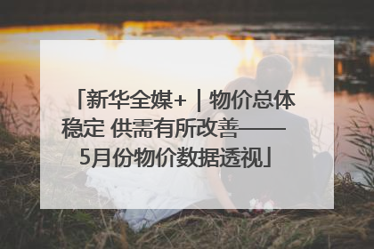 新华全媒+｜物价总体稳定 供需有所改善——5月份物价数据透视
