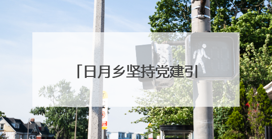 日月乡坚持党建引领推动基层治理
