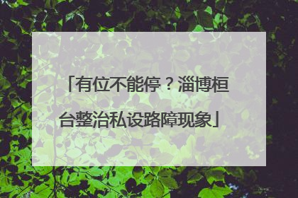 有位不能停？淄博桓台整治私设路障现象