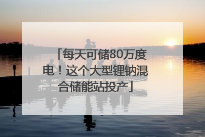 每天可储80万度电！这个大型锂钠混合储能站投产