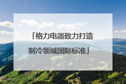 格力电器致力打造制冷领域国际标准