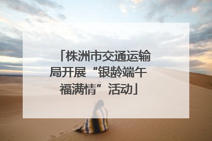 株洲市交通运输局开展“银龄端午福满情”活动