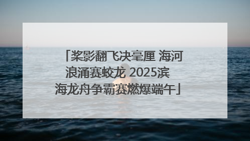 桨影翻飞决毫厘 海河浪涌赛蛟龙 2025滨海龙舟争霸赛燃爆端午