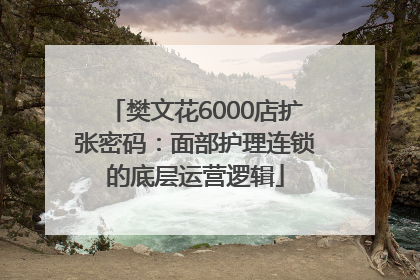 樊文花6000店扩张密码：面部护理连锁的底层运营逻辑