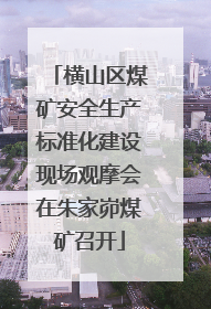 横山区煤矿安全生产标准化建设现场观摩会在朱家峁煤矿召开