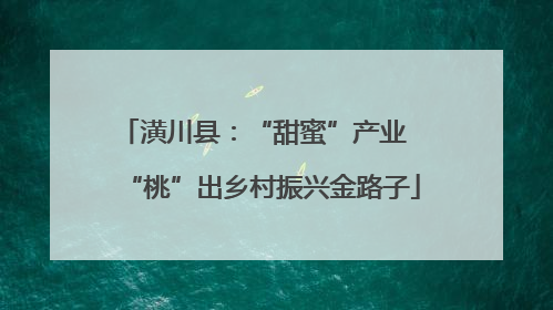 潢川县：“甜蜜”产业  “桃”出乡村振兴金路子