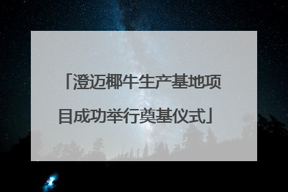 澄迈椰牛生产基地项目成功举行奠基仪式