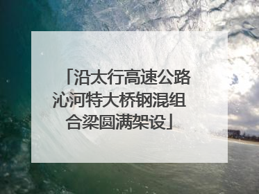 沿太行高速公路沁河特大桥钢混组合梁圆满架设
