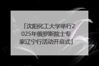 沈阳化工大学举行2025年俄罗斯院士专家辽宁行活动开幕式