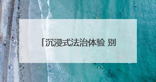 沉浸式法治体验 别样“法治儿童节”