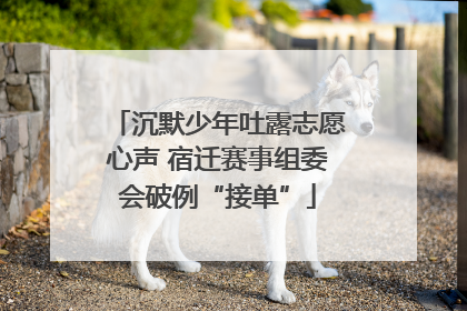 沉默少年吐露志愿心声 宿迁赛事组委会破例“接单”