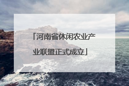 河南省休闲农业产业联盟正式成立
