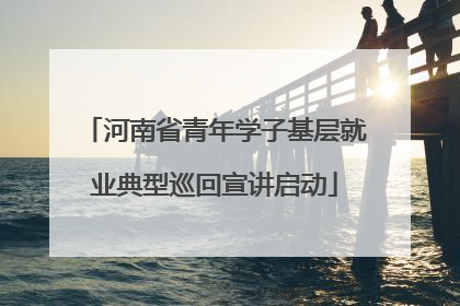 河南省青年学子基层就业典型巡回宣讲启动