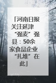 河南日报关注延津 “强麦”强县：50余家食品企业“扎堆”在此