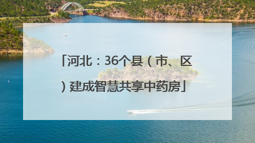 河北：36个县（市、区）建成智慧共享中药房