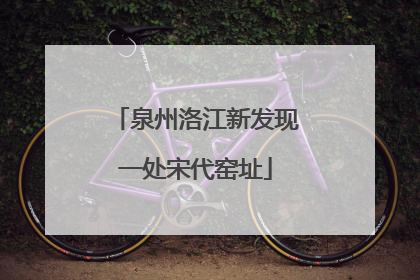 泉州洛江新发现一处宋代窑址