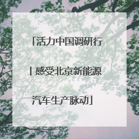 活力中国调研行丨感受北京新能源汽车生产脉动