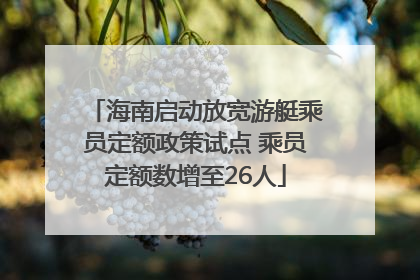 海南启动放宽游艇乘员定额政策试点 乘员定额数增至26人