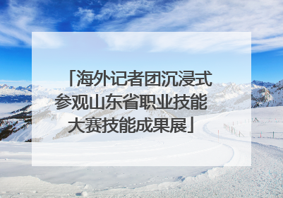 海外记者团沉浸式参观山东省职业技能大赛技能成果展