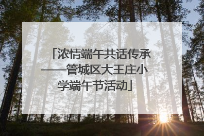 浓情端午共话传承——管城区大王庄小学端午节活动