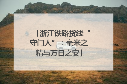 浙江铁路货线“守门人”：毫米之精与万日之安