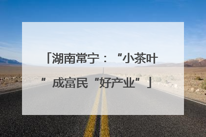 湖南常宁：“小茶叶”成富民“好产业”