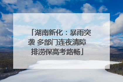 湖南新化：暴雨突袭 多部门连夜清障排涝保高考路畅