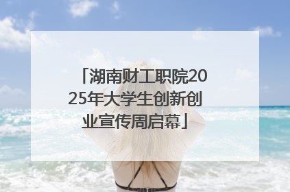 湖南财工职院2025年大学生创新创业宣传周启幕