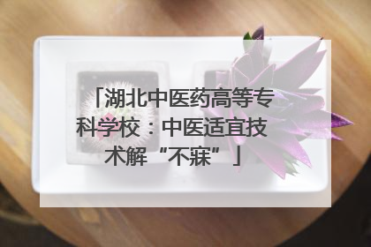 湖北中医药高等专科学校：中医适宜技术解“不寐”