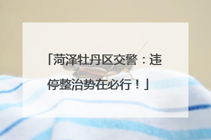 菏泽牡丹区交警：违停整治势在必行！