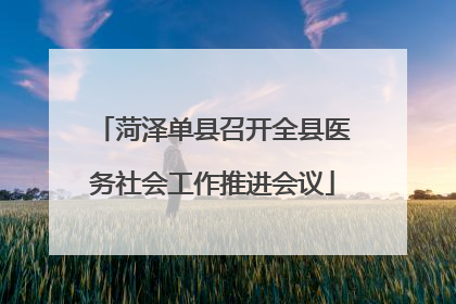 菏泽单县召开全县医务社会工作推进会议