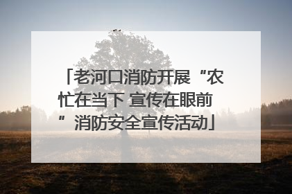 老河口消防开展“农忙在当下 宣传在眼前”消防安全宣传活动