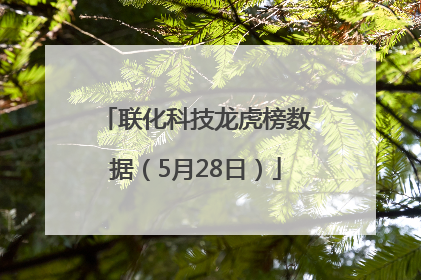 联化科技龙虎榜数据（5月28日）