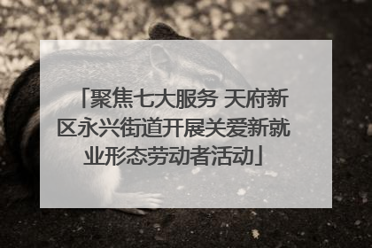 聚焦七大服务 天府新区永兴街道开展关爱新就业形态劳动者活动
