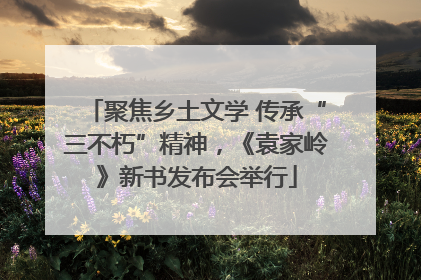 聚焦乡土文学 传承“三不朽”精神，《袁家岭》新书发布会举行