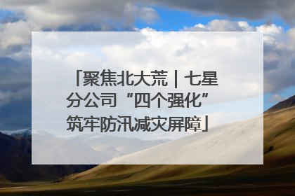 聚焦北大荒｜七星分公司“四个强化”筑牢防汛减灾屏障