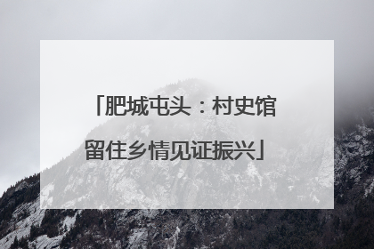 肥城屯头：村史馆留住乡情见证振兴