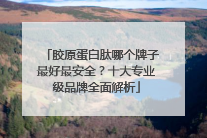 胶原蛋白肽哪个牌子最好最安全？十大专业级品牌全面解析