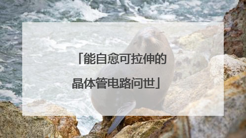 能自愈可拉伸的晶体管电路问世