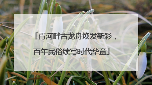 胥河畔古龙舟焕发新彩，百年民俗续写时代华章