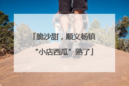 脆沙甜，顺义杨镇“小店西瓜”熟了