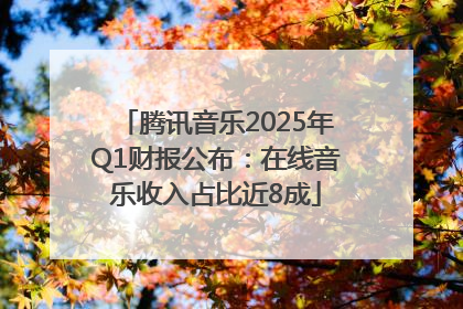 腾讯音乐2025年Q1财报公布：在线音乐收入占比近8成