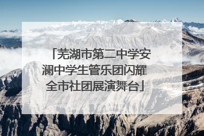 芜湖市第二中学安澜中学生管乐团闪耀全市社团展演舞台